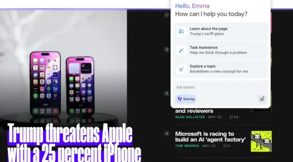 Gemini in Chrome (Image: TheVerge)