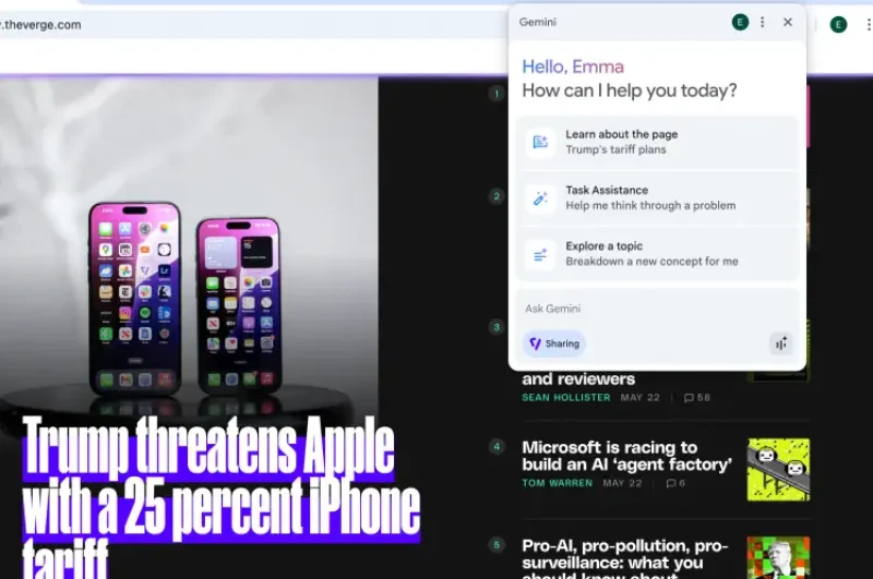 Gemini in Chrome (Image: TheVerge)