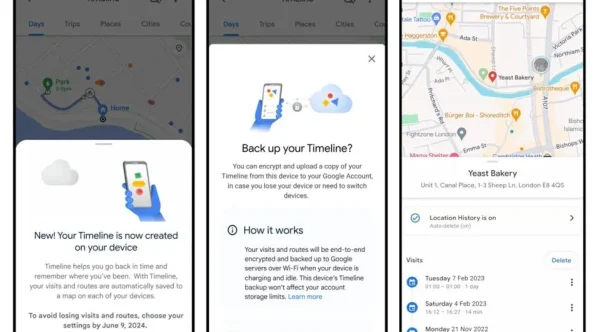 Google On-Device TImeline Feature