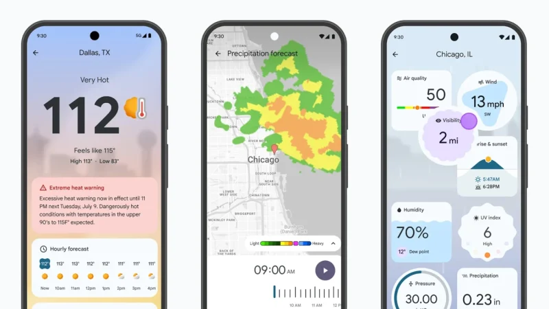 Google Pixel Weather App