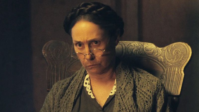Laurie Metcalf as Augusta Gein in Monster: The Ed Gein Story.