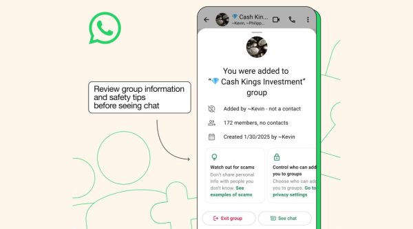 New WhatsApp Safety Update Fights Group Chat Scams