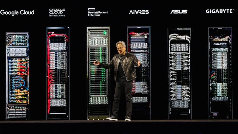 Nvidia CEO Jensen Huang delivers the keynote for the Nvidia GPU Technology Conference (GTC) at the SAP Center in San Jose, California, U.S. March 18, 2025.