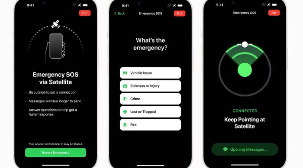 Satellite SOS on iPhones