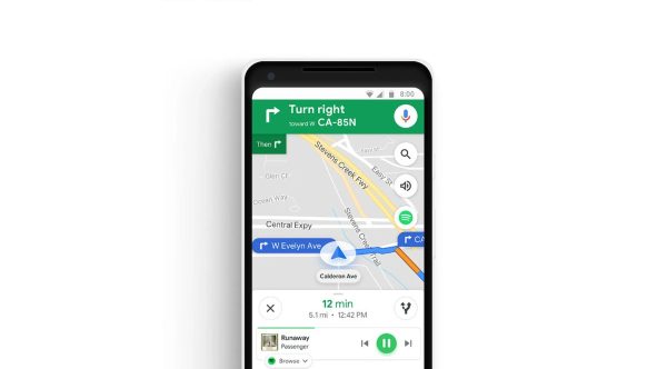 Spotify Playback Controls in Google Maps