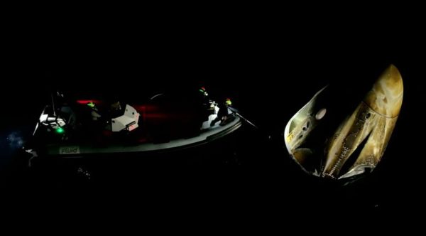 The SpaceX Crew Dragon capsule Grace splashed down in the Pacific Ocean off the coast of California at 532 a.m. EDT (0932 GMT; locally, 232 a.m. PDT).