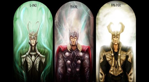 Thor, Loki, and Balder