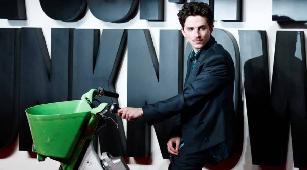 Timothée Chalamet Ditches Limos for a Lime Bike