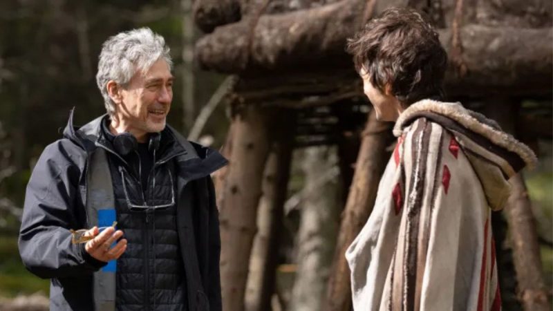 Tony Gilroy and Diego Luna on the set of 'Andor'