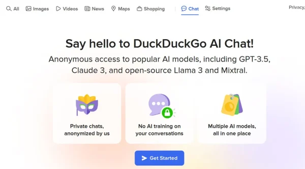Acess FREE AI Chatbots Without Login with DuckDuckGo
